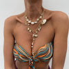 Jewelry Pearl Conch Shell Geometric Alloy Clavicle Chain Electroplated