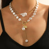 Jewelry Pearl Long Yshaped Necklace Geometric Twisted Chain