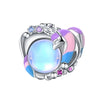 Jewelry Pendant Beads Fairy Tale Town Series Dream Castle Unicorn Silver Plated Dripping Oil Design