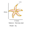 Jewelry Pendant Bracelet Necklace Earrings Starfish Titanium Steel Stainless Steel Dripping Oil