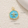 Jewelry Pendant Copper Dripping Oil Irregular Marine Fish Seahorse Conch Starfish