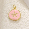 Jewelry Pendant Copper Dripping Oil Irregular Marine Fish Seahorse Conch Starfish