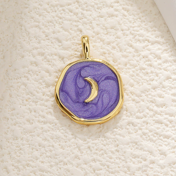 Jewelry Pendant Copper Dripping Oil Irregular Marine Fish Seahorse Conch Starfish