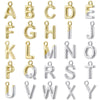 Jewelry Pendant Copper English Letter Flat Circle Glossy Handmade Electroplated