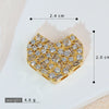 Jewelry Pendant Copper Heart Shape 18K Gold Plated Micro Inlaid Zircon Handmade