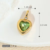 Jewelry Pendant Copper Heart Shaped Electroplated Colored Zirconium Love Design