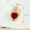 Jewelry Pendant Copper Heart Shaped Electroplated Colored Zirconium Love Design