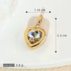 Jewelry Pendant Copper Heart Shaped Electroplated Colored Zirconium Love Design