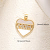 Jewelry Pendant Copper Heartshaped Plated Real Gold Sweet Style