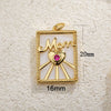 Jewelry Pendant Copper Heartshaped Plated Real Gold Sweet Style