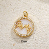 Jewelry Pendant Copper Heartshaped Plated Real Gold Sweet Style