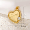 Jewelry Pendant Copper Heartshaped Plated Real Gold Sweet Style