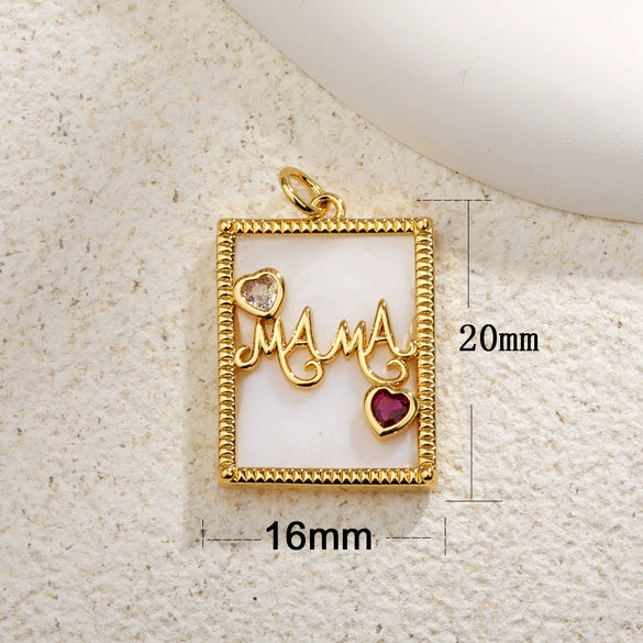 Jewelry Pendant Copper Heartshaped Plated Real Gold Sweet Style