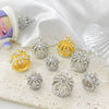 Jewelry Pendant Copper Inlaid Zirconium Three Dimensional Crown Line Pattern Electroplated Handmade