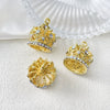 Jewelry Pendant Copper Inlaid Zirconium Three Dimensional Crown Line Pattern Electroplated Handmade