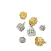 Jewelry Pendant Copper Inlaid Zirconium Three Dimensional Crown Line Pattern Electroplated Handmade