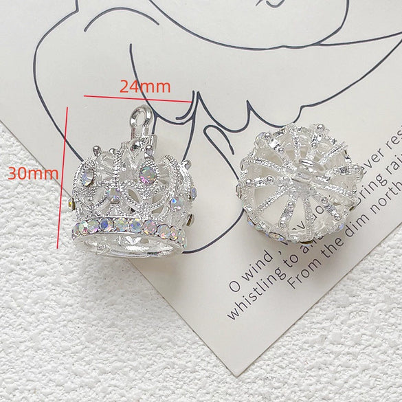 Jewelry Pendant Copper Inlaid Zirconium Three Dimensional Crown Line Pattern Electroplated Handmade
