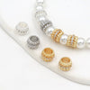 Jewelry Pendant Copper 18K Real Gold Microinlaid White Zircon Gear Fortune Bead Electroplating Versatile Minimalist
