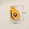 Jewelry Pendant Copper Sweet Fruit Style With Oil Dripping Design And Apple Pattern