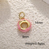 Jewelry Pendant Copper Sweet Fruit Style With Oil Dripping Design And Apple Pattern