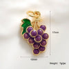 Jewelry Pendant Copper Sweet Fruit Style With Oil Dripping Design And Apple Pattern