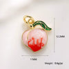 Jewelry Pendant Copper Sweet Fruit Style With Oil Dripping Design And Apple Pattern