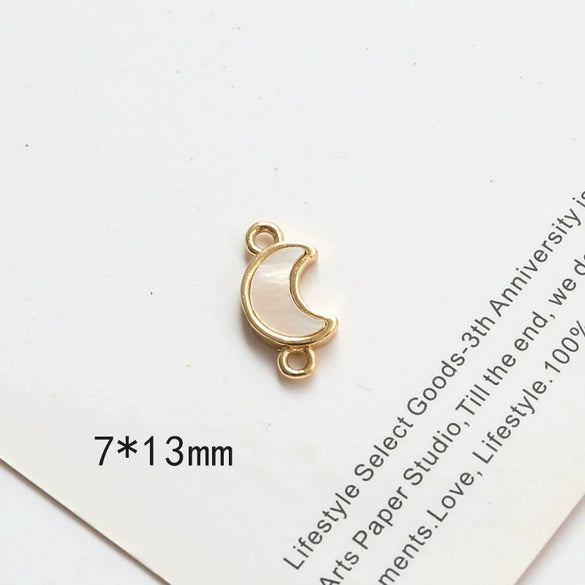 Jewelry Pendant Earrings Necklace Copperclad Gold Inlaid Acrylic Imitation Motherofpearl Butterfly Moon Gourd Diy Handmade Electroplated Geometric Style