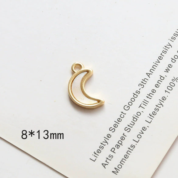 Jewelry Pendant Earrings Necklace Copperclad Gold Inlaid Acrylic Imitation Motherofpearl Butterfly Moon Gourd Diy Handmade Electroplated Geometric Style