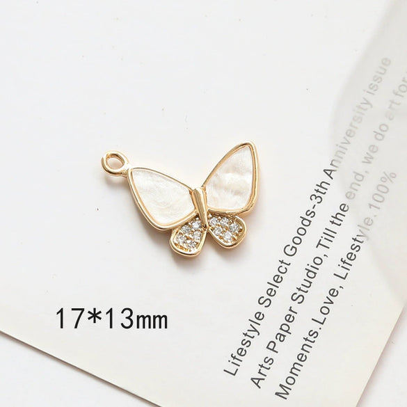 Jewelry Pendant Earrings Necklace Copperclad Gold Inlaid Acrylic Imitation Motherofpearl Butterfly Moon Gourd Diy Handmade Electroplated Geometric Style