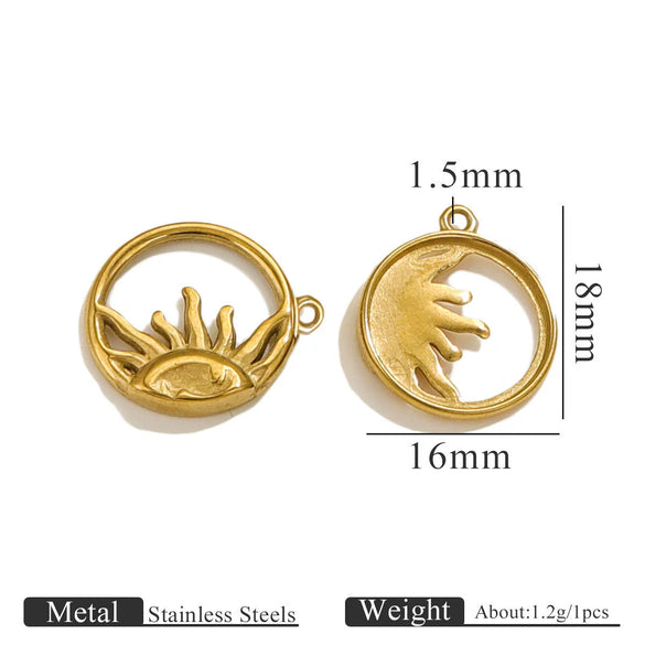 Jewelry Pendant Marine Series Stainless Steel Electroplated Seahorse Crab