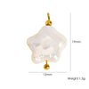 Jewelry Pendant Natural Stone Pearl Stainless Steel Geometric Electroplated Handmade