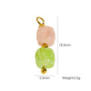 Jewelry Pendant Natural Stone Pearl Stainless Steel Geometric Electroplated Handmade