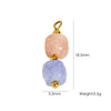 Jewelry Pendant Natural Stone Pearl Stainless Steel Geometric Electroplated Handmade
