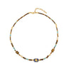Jewelry Pendant Necklace Stainless Steel Tiger Eye Stone Shell Copper Blue Geometric Pattern Handmade