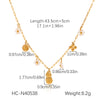Jewelry Pendant Necklace Stainless Steel Titanium Steel Tassel Flower Bow Heart Animal Zodiac Geometric Electroplating