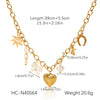 Jewelry Pendant Necklace Stainless Steel Titanium Steel Tassel Flower Bow Heart Animal Zodiac Geometric Electroplating