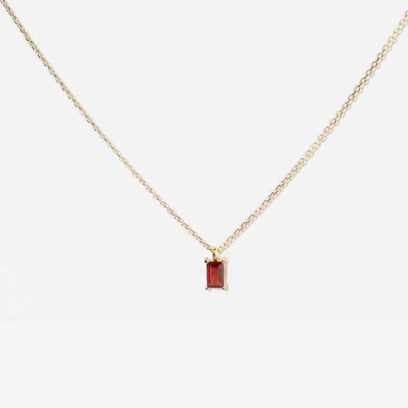 Jewelry Pendant Necklace Women Copper Zircon Geometric Plated 18K Real Gold Color Retaining