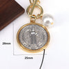 Jewelry Pendant Ring Necklace Copper Mixed Gemstone Inlay Geometric Round Electroplating Cuban Chain