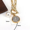 Jewelry Pendant Ring Necklace Copper Mixed Gemstone Inlay Geometric Round Electroplating Cuban Chain