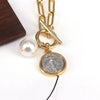 Jewelry Pendant Ring Necklace Copper Mixed Gemstone Inlay Geometric Round Electroplating Cuban Chain
