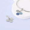 Jewelry Pendant 925 Silver White Copper Plated Love Winter Snow Flower Beads Charm For Diy Bracelet Necklace