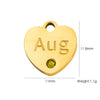 Jewelry Pendant Stainless Steel Heart Shaped Electroplated With Birthstone Pattern