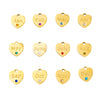 Jewelry Pendant Stainless Steel Heart Shaped Electroplated With Birthstone Pattern