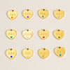 Jewelry Pendant Stainless Steel Heart Shaped Electroplated With Birthstone Pattern
