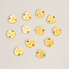Jewelry Pendant Stainless Steel Heart Shaped Electroplated With Birthstone Pattern