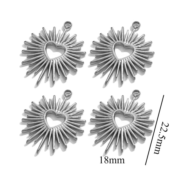 Jewelry Pendant Stainless Steel Heart Shaped 18K Electroplating Handmade Jewelry Accessories