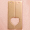 Jewelry Pendant Stainless Steel Hollow Half Heart Shape Smooth Geometric Electroplated For Couples