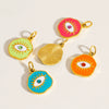 Jewelry Pendant Stainless Steel Irregular Round Dripping Oil Eye Accessories