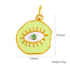 Jewelry Pendant Stainless Steel Irregular Round Dripping Oil Eye Accessories