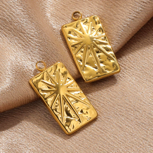 Jewelry Pendant Stainless Steel 18K Gold Plated Electroplating Craft Ellipse Handmade Diy Tarot Card